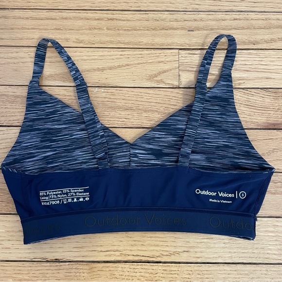 OUTDOOR VOICES Heather Blue Sports Bra Top - Picture 4 of 4